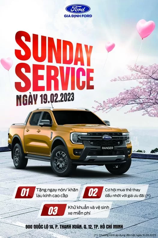 “Ngày Chủ nhật Dịch vụ” vào ngày 19.02.2023 | Gia Định Ford